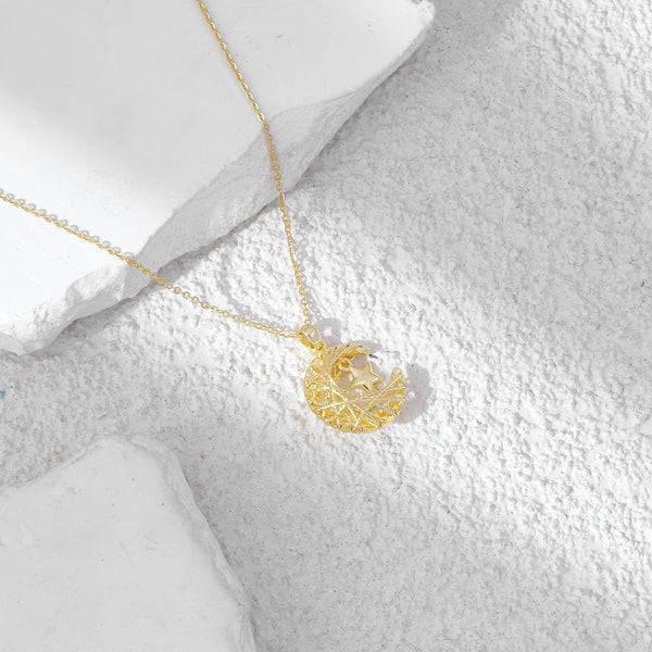 Celestial Hollow Moon Necklace