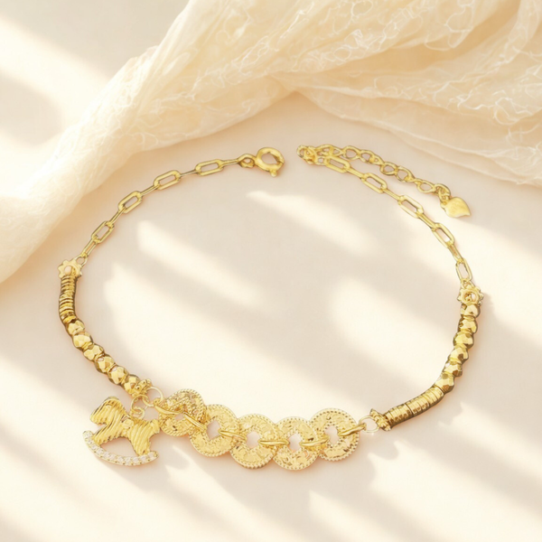 Five Blessings Coin Bracelet
